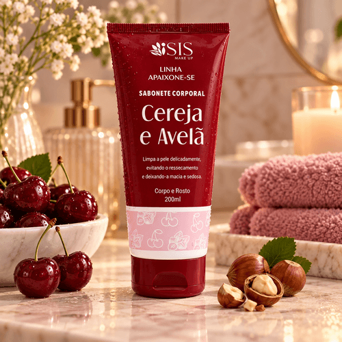 Sabonete Líquido Corporal Alva Cereja e Avelã 200ml