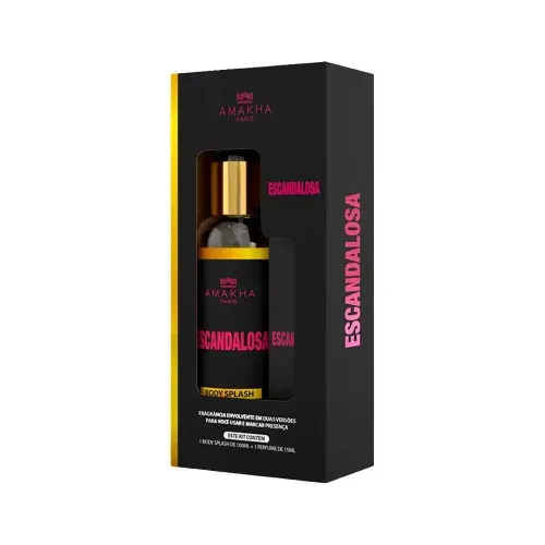Kit Amakha Escandalosa Body Splash 100ml e Perfume 15ml