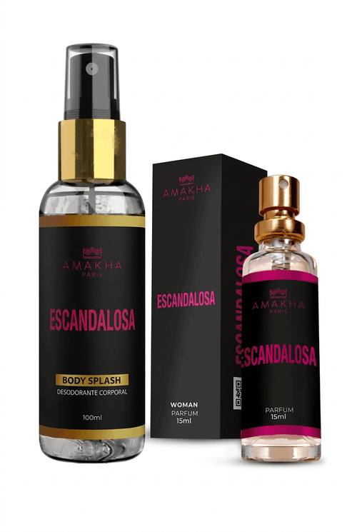 Kit Amakha Escandalosa Body Splash 100ml e Perfume 15ml
