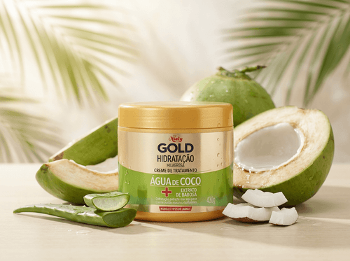 Creme de Tratamento Niely Gold Hidratação Milagrosa Água de Coco e Extrato de Babosa 430g