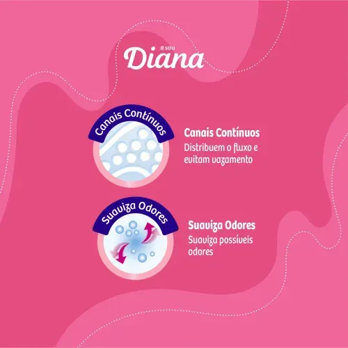 Absorvente Diana Suave Sem Abas 8 Unidades