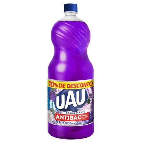 Desinfetante Antibacteriano UAU Lavanda e Rosas 2L