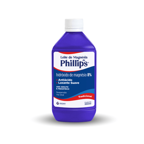 Leite de Magnésia de Phillips 8% Aspen 350ml