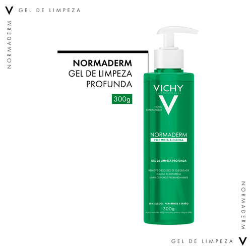 Gel de Limpeza Facial Vichy Normaderm com Ácido Salicílico 300g