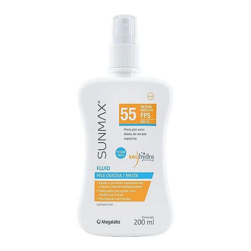Protetor Solar em Loção Sunmax Fluid com FPS 55 200ml