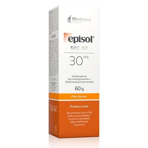 Protetor Solar Facial em Loção Mantecorp Skincare Episol Sec OC com FPS 30 60g