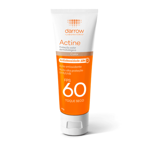 Protetor Solar Facial Darrow Actine com Cor FPS 60 40g