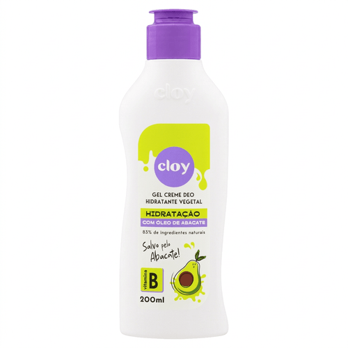 Hidratante Corporal em Creme Cloy com Vitamina B e Óleo de Abacate 200ml