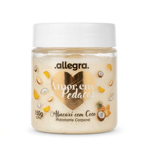 Hidratante Corporal em Creme Allegra Abacaxi e Coco 150g