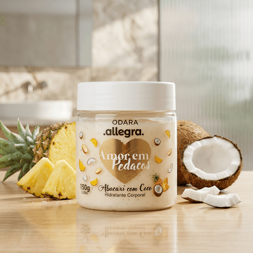 Hidratante Corporal em Creme Allegra Abacaxi e Coco 150g