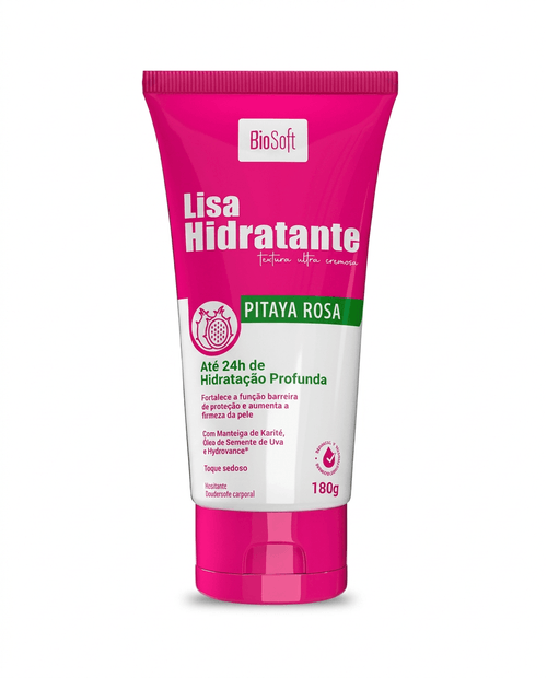 Hidratante Corporal em Creme Bio Soft Lisa Pitaya Rosa 180g