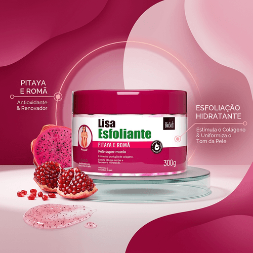 Creme Esfoliante Corporal Bio Soft Pitaya e Romã 300g