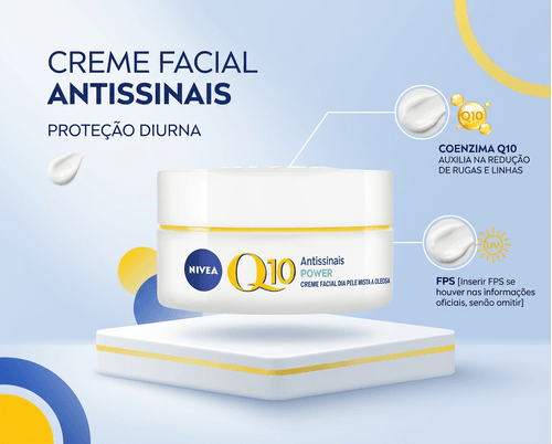 Hidratante Facial em Creme Nivea Q10 Antissinais Diurno 50g