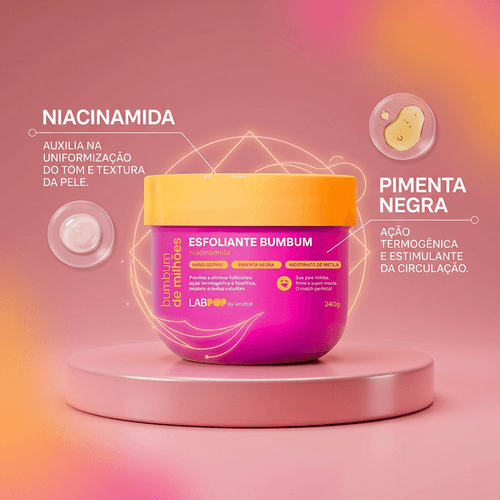 Esfoliante Corporal em Creme Labotrat Labpop Bumbum de Milhões com Niacinamida 240g