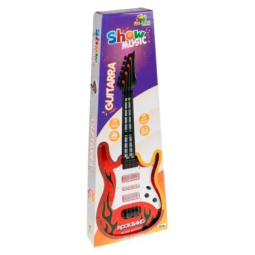 Brinquedo Infantil Guitarra Musical Star Rock Show com Luzes 52cm