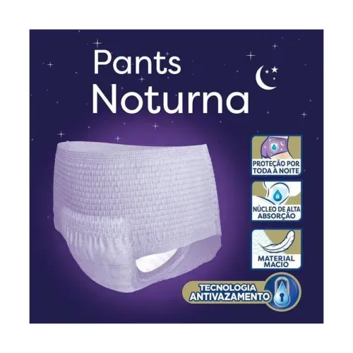 Roupa Íntima Descartável Tena Pants Noturna Tamanho P/M 32 Unidades