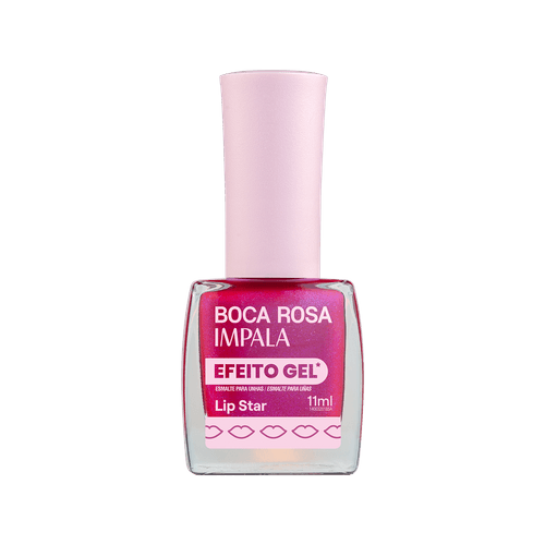 Esmalte Impala Boca Rosa Efeito Gel Lip Star 11ml