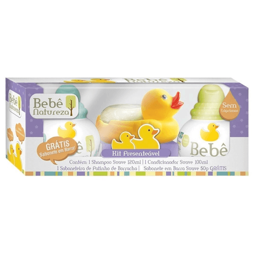 Kit Higiene Bebê Natureza com Extrato de Algodão 4 Unidades