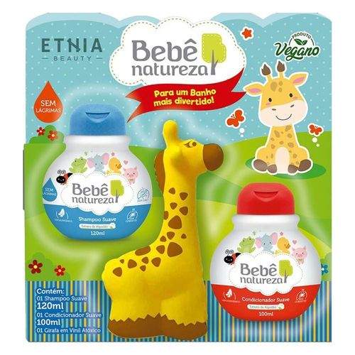 Kit Shampoo e Condicionador Infantil Bebê Natureza Girafinha 220ml