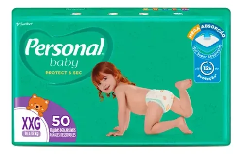 Fralda Infantil Personal Baby Hiper XXG 50 Unidades