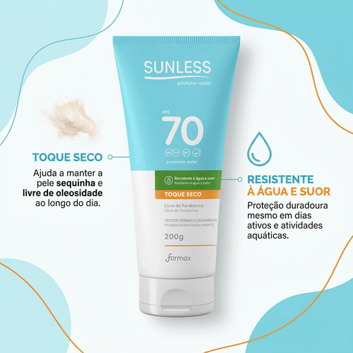 Protetor Solar em Creme Sunless Toque Seco com FPS 70 200g