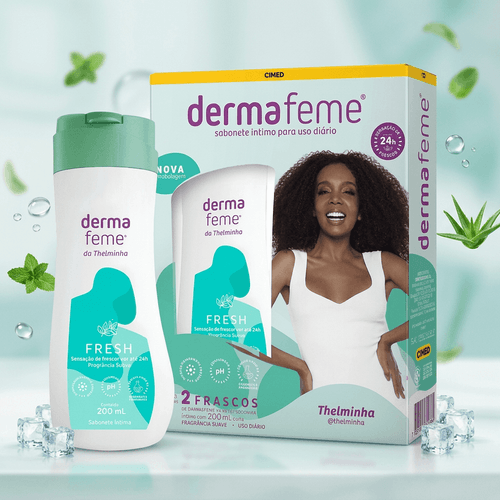 Sabonete Íntimo Dermafeme Fresh 2 Unidades 200ml