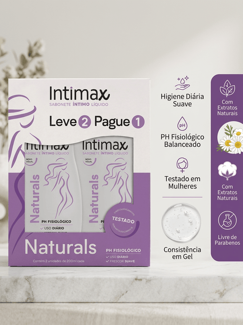 Sabonete Íntimo Intimax Naturals 2 Unidades 200ml