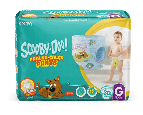 Fralda Infantil Pants Scooby-Doo G 30 Unidades