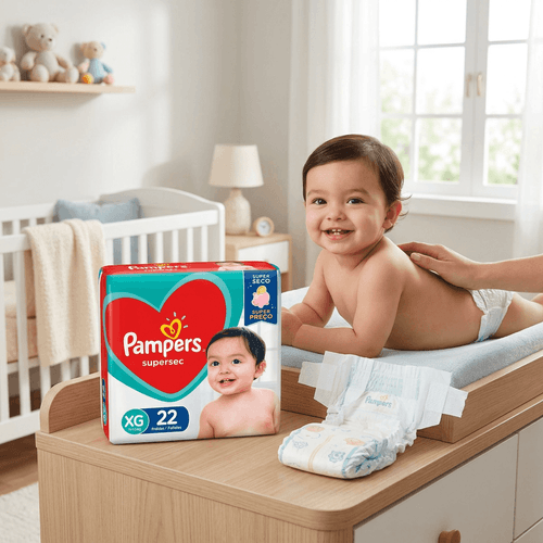 Fralda Infantil Pampers Supersec XG 22 Unidades