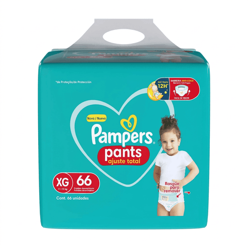 Fralda Pants Pampers Ajuste Total XG 66 Unidades
