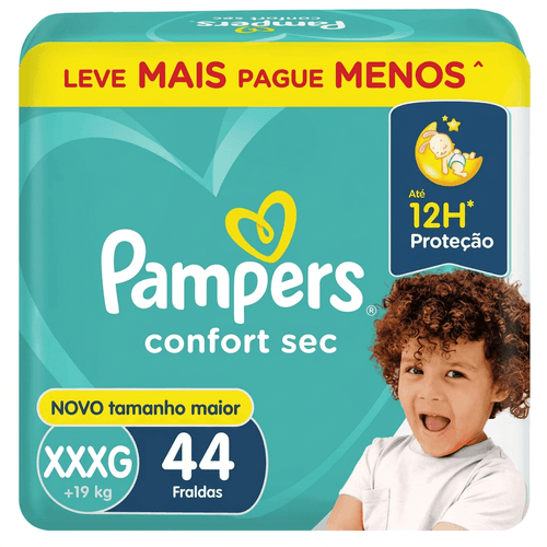 Fralda Infantil Pampers Confort Sec XXXG 24 Unidades