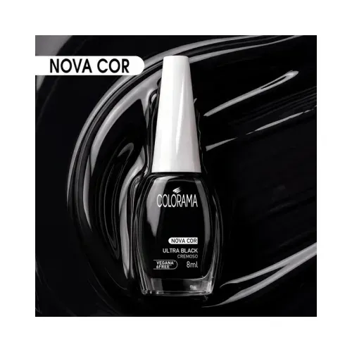 Esmalte Cremoso Colorama Nova Cor Ultra Black 8ml